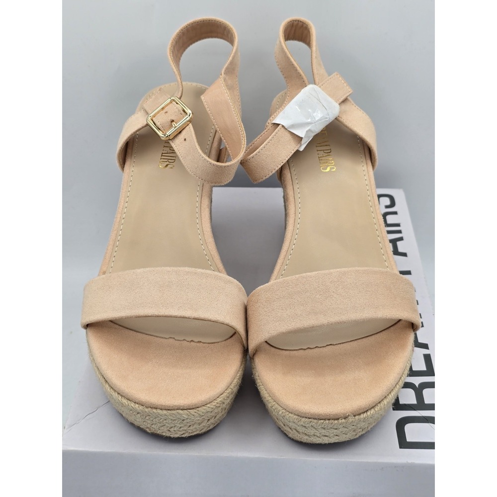 NIB Dream Pairs Women's Platform Wedge Sandal‎ - Color All Nude - Size 10 - Picture 3 of 12